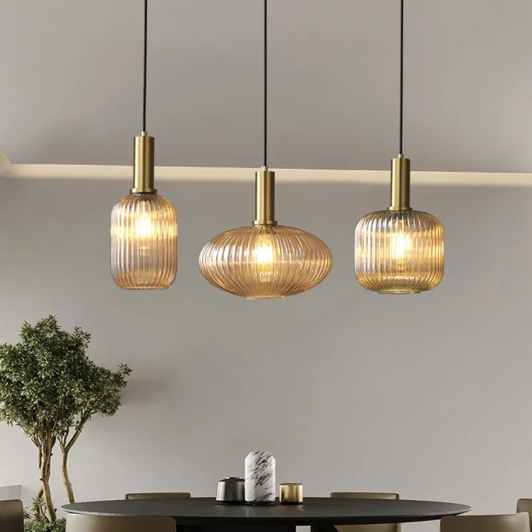 Melia - Lampe Suspendue En Verre Coloré Style Nordique