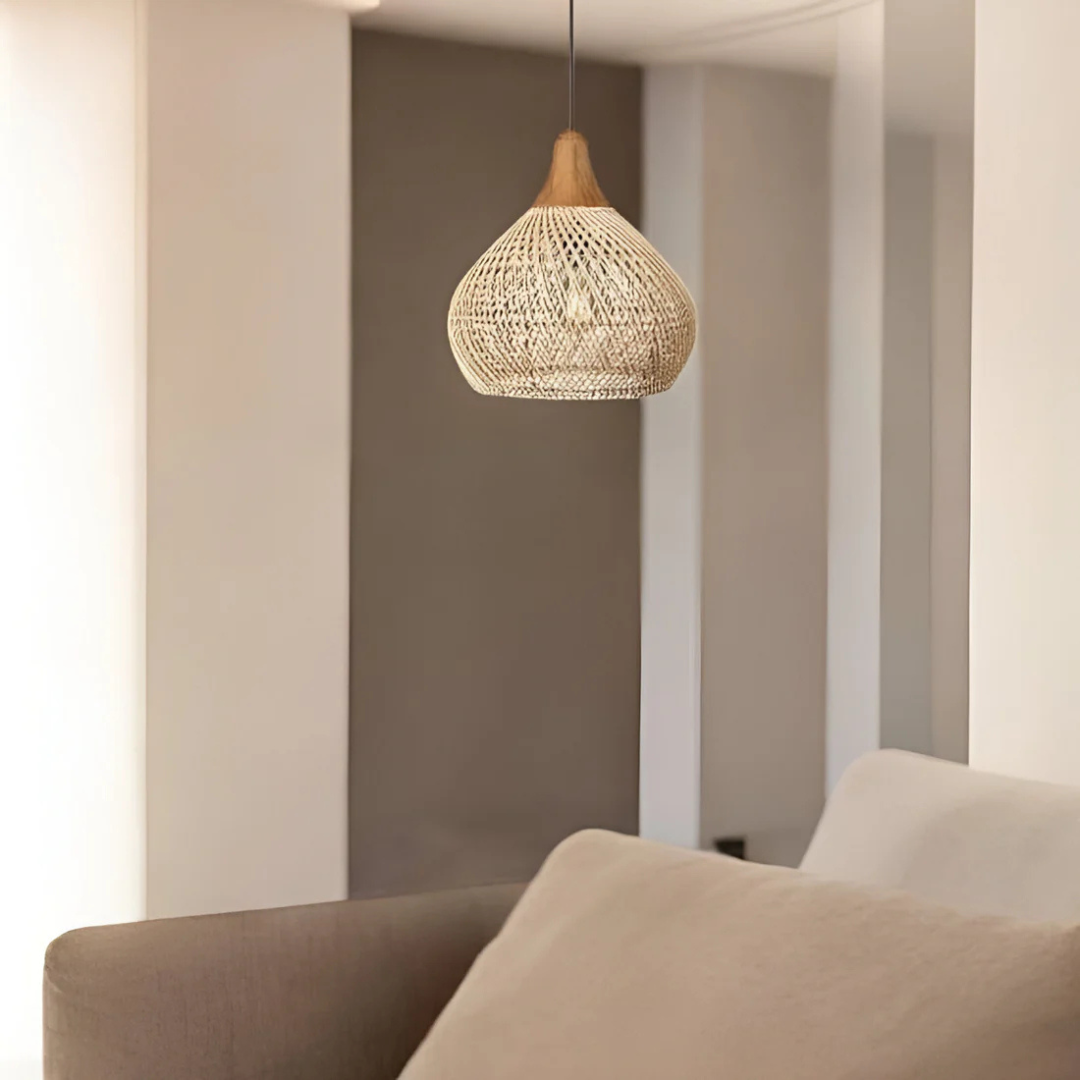 Serena - Lampe Suspendue En Osier Style Boho