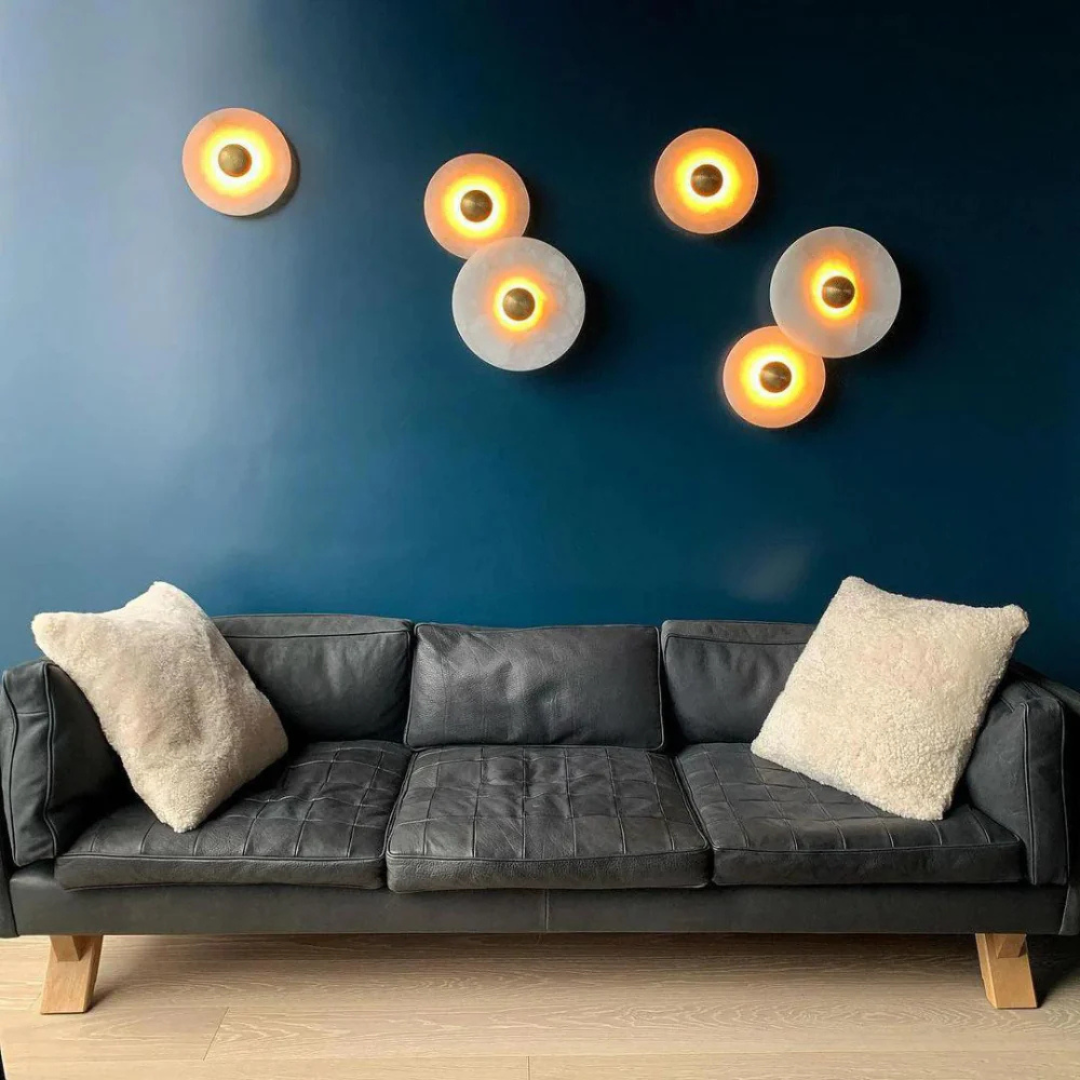Helia - Applique Murale Ronde LED En Albâtre Style Nordique
