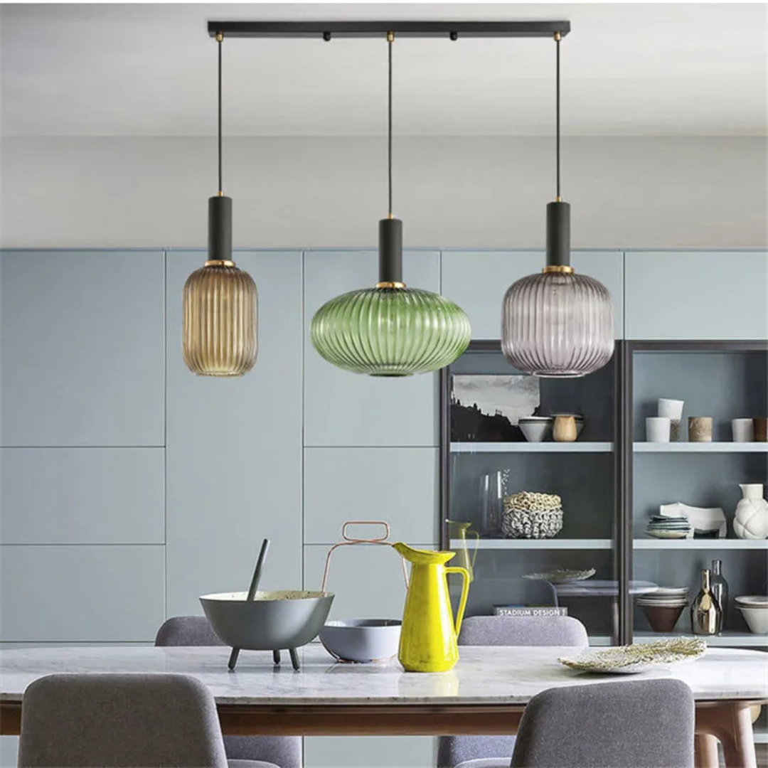 Melia - Lampe Suspendue En Verre Coloré Style Nordique