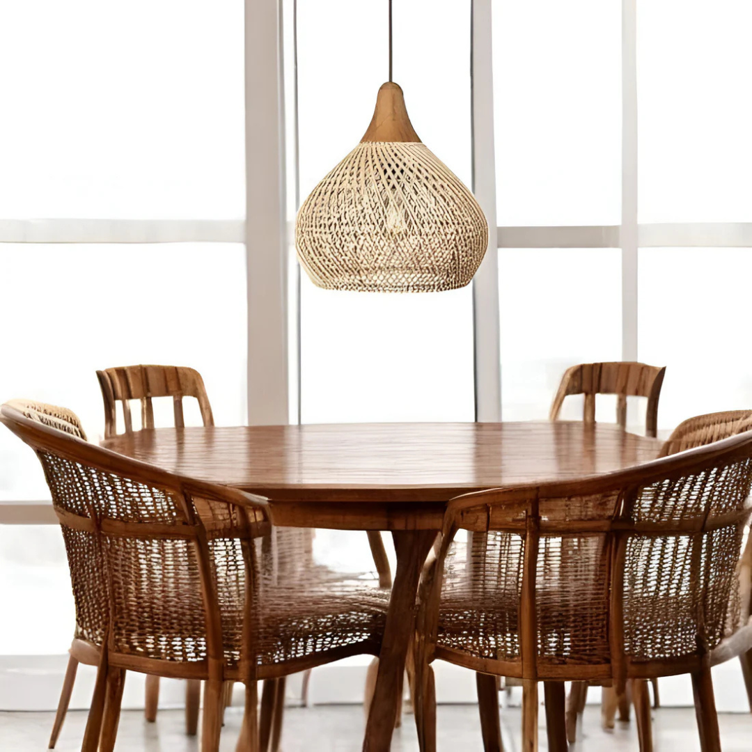 Serena - Lampe Suspendue En Osier Style Boho