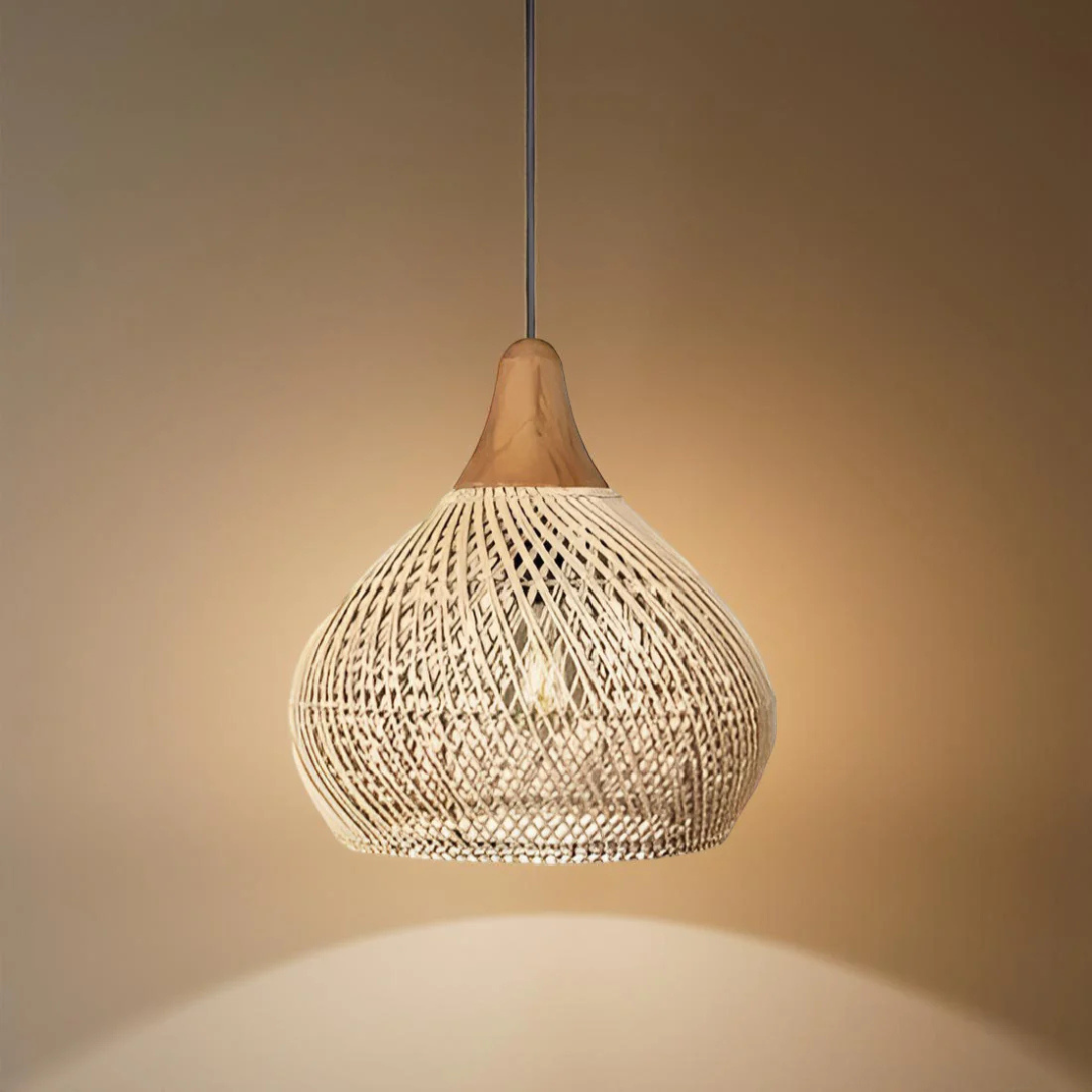 Serena - Lampe Suspendue En Osier Style Boho