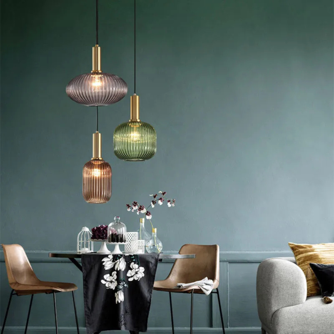 Melia - Lampe Suspendue En Verre Coloré Style Nordique