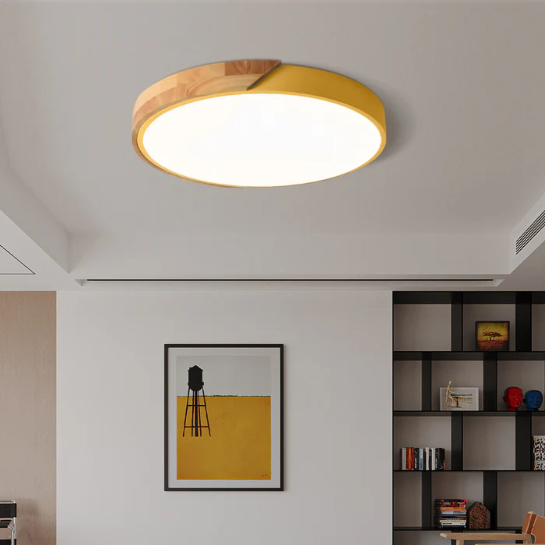 Lunea – Plafonnier LED Scandinave en Bois