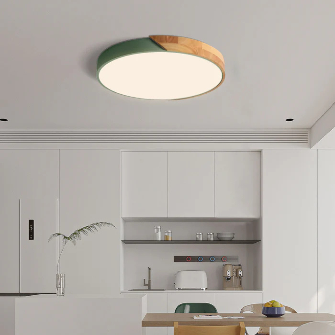 Lunea – Plafonnier LED Scandinave en Bois