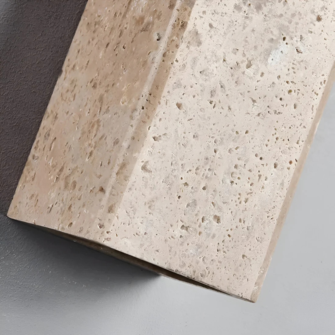 Helio - Applique Extérieure En Travertin