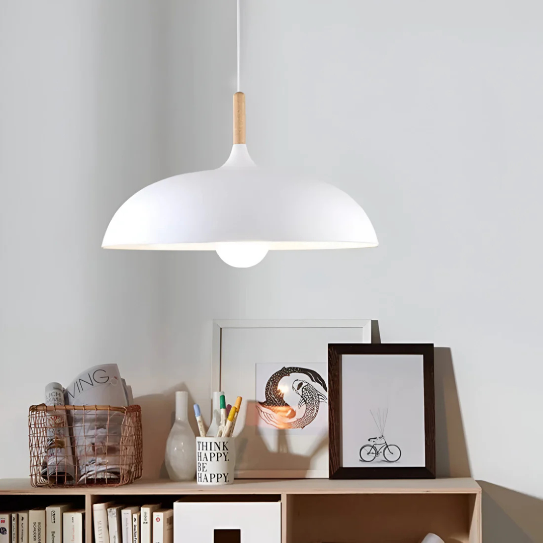 Lysa - Suspension Nordique En Bois Et Fer Forgé