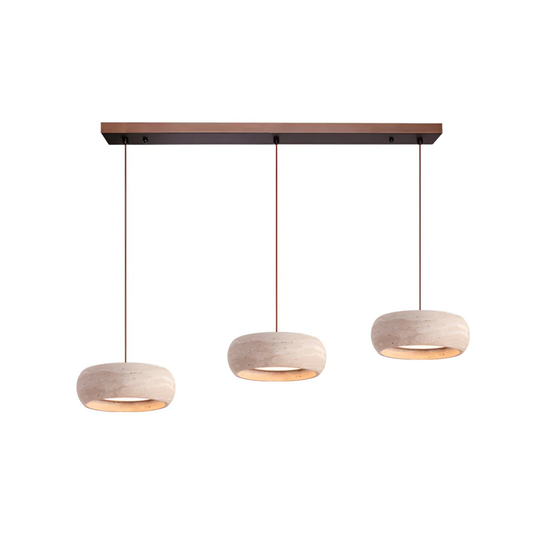 Nysa - Lampe Suspendue En Pierre De Travertin Style Wabi Sabi