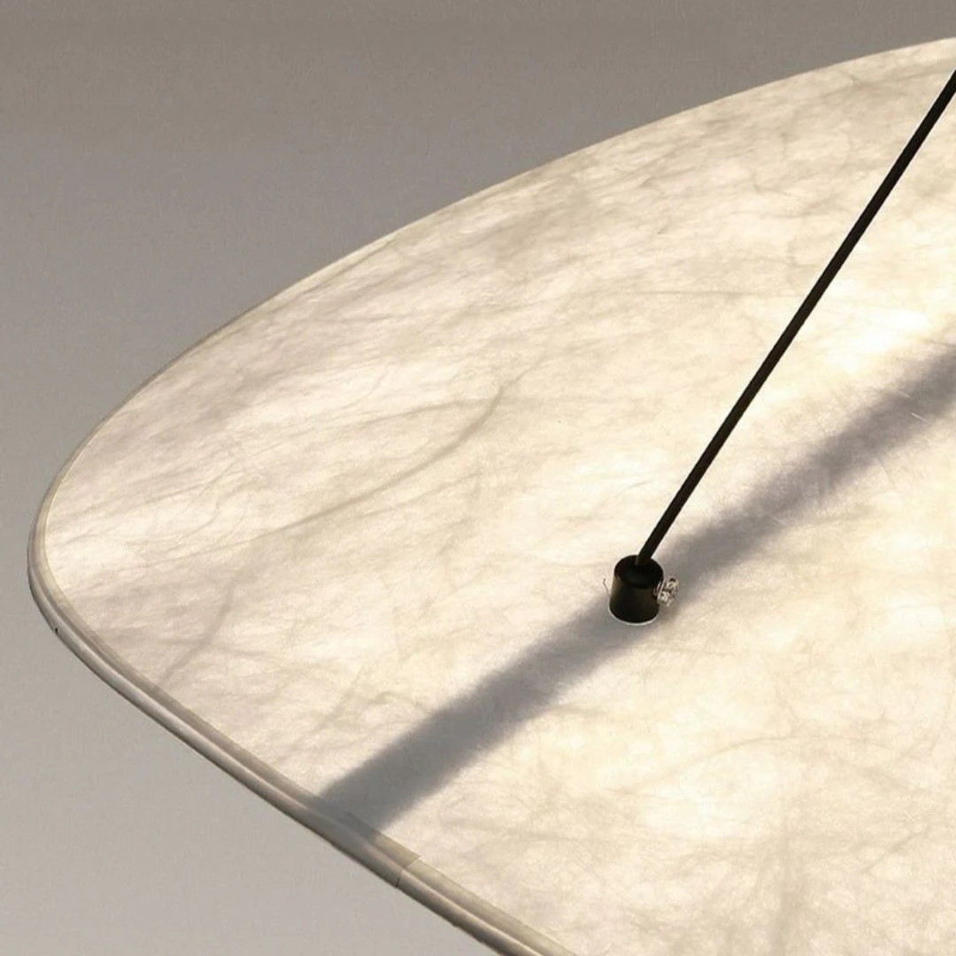 Kryos - Lampe Suspendue Japandi En Tissu Soie Blanc