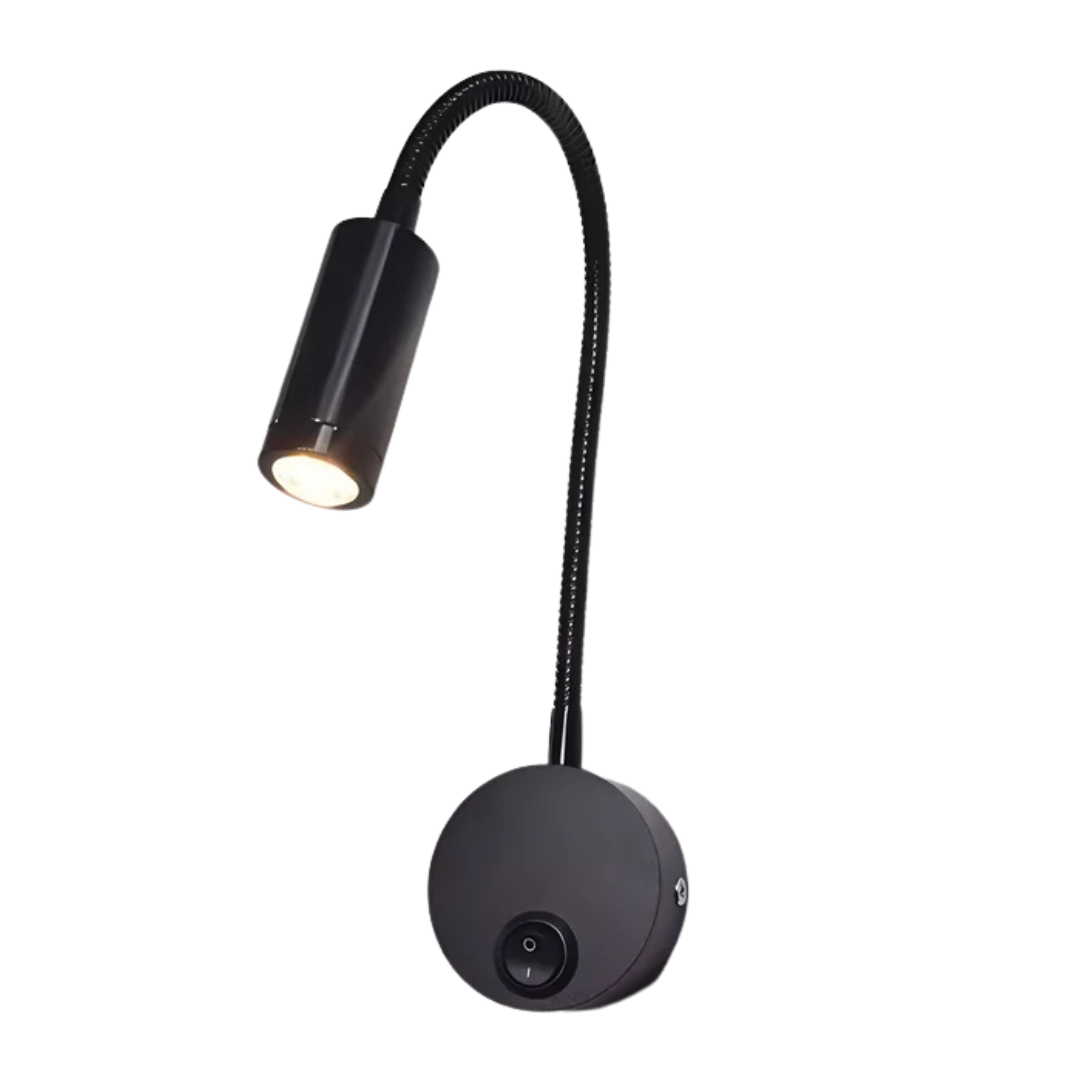 Lunis - Applique Murale LED Noire Flexible pour Intérieur