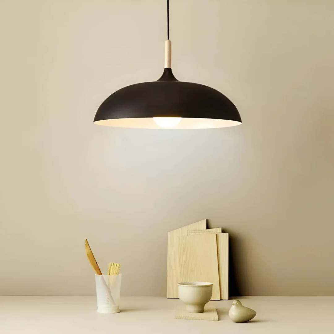Lysa - Suspension Nordique En Bois Et Fer Forgé