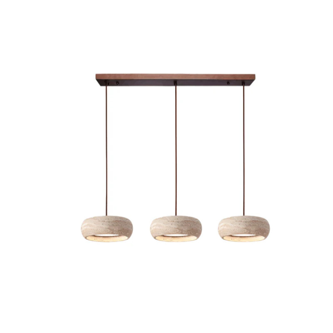 Nysa - Lampe Suspendue En Pierre De Travertin Style Wabi Sabi