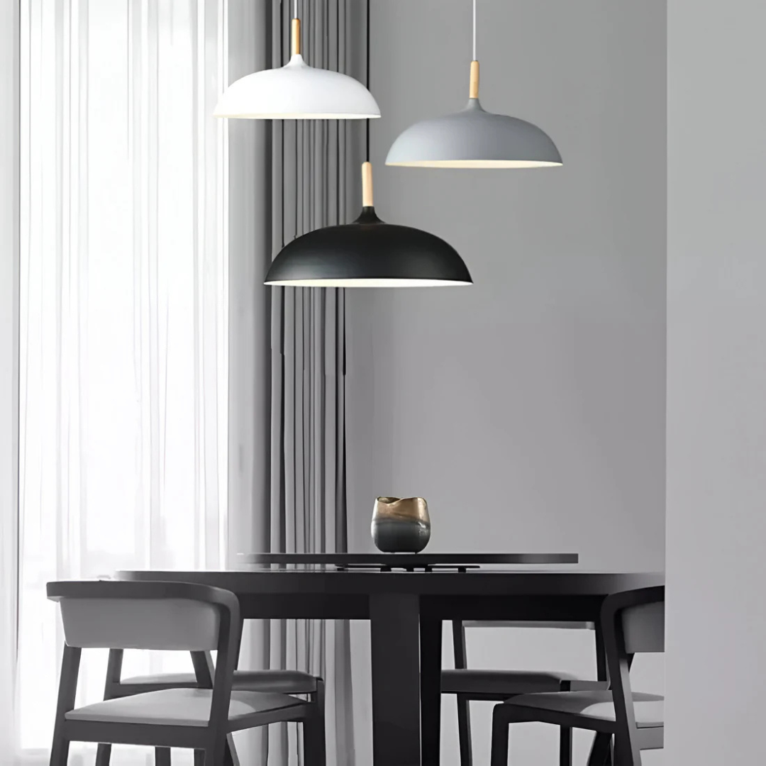 Lysa - Suspension Nordique En Bois Et Fer Forgé