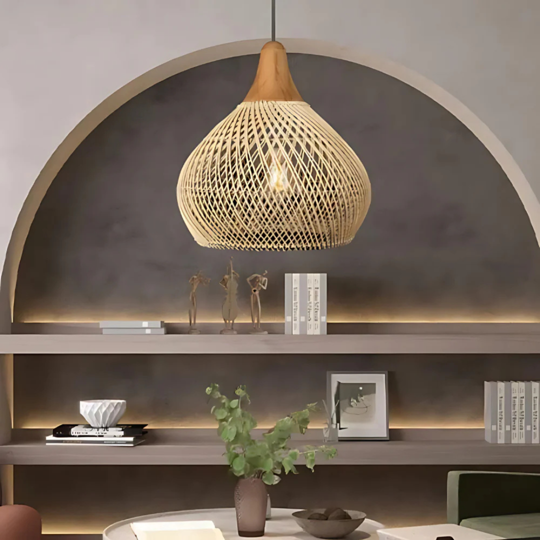 Serena - Lampe Suspendue En Osier Style Boho