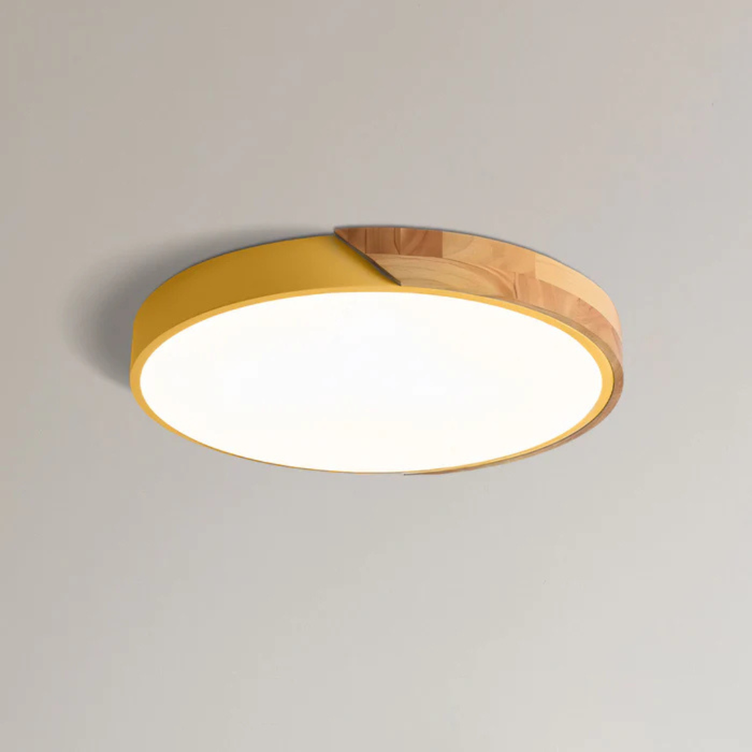 Lunea – Plafonnier LED Scandinave en Bois