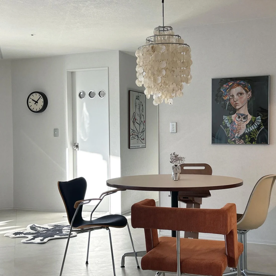 Lorvien - Suspension Vintage en Coquillage Naturel