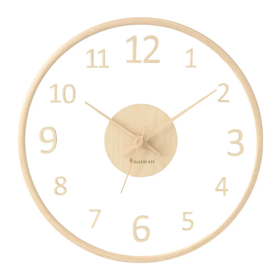Noctis – Horloge Murale en Bois Élégante en Verre