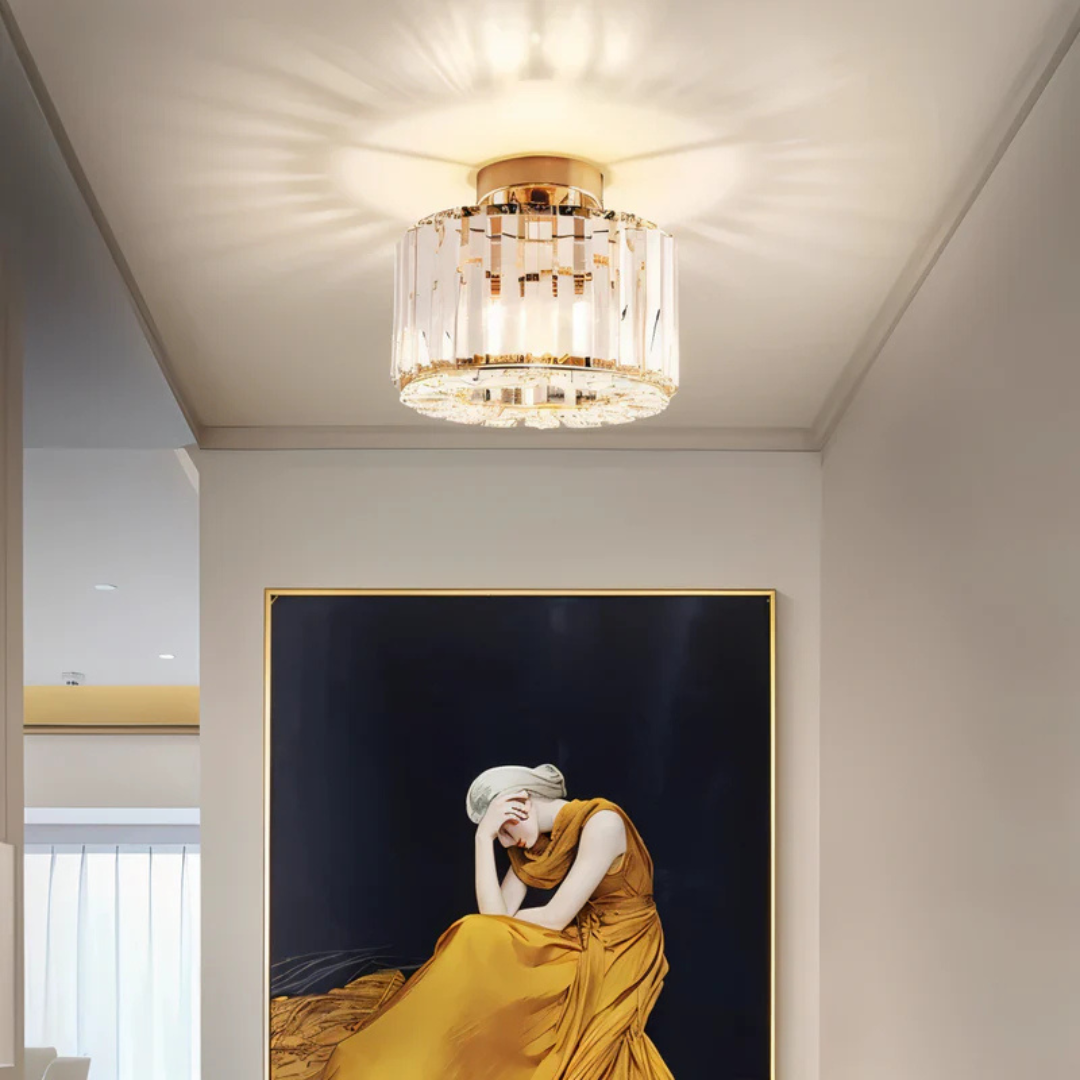 Orya – Plafonnier Luxueux en Cristal | Éclairage de Plafond Étincelant