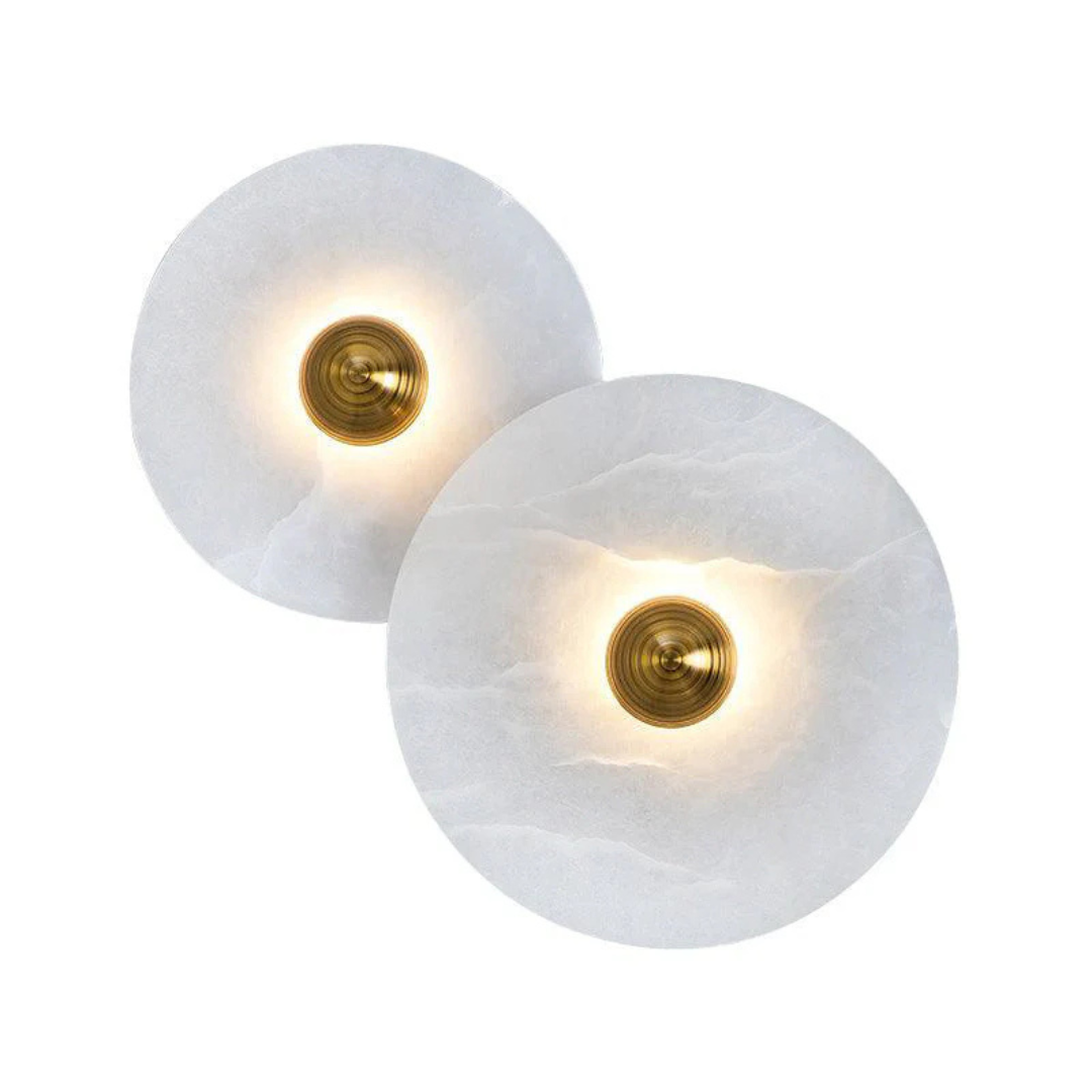 Helia - Applique Murale Ronde LED En Albâtre Style Nordique