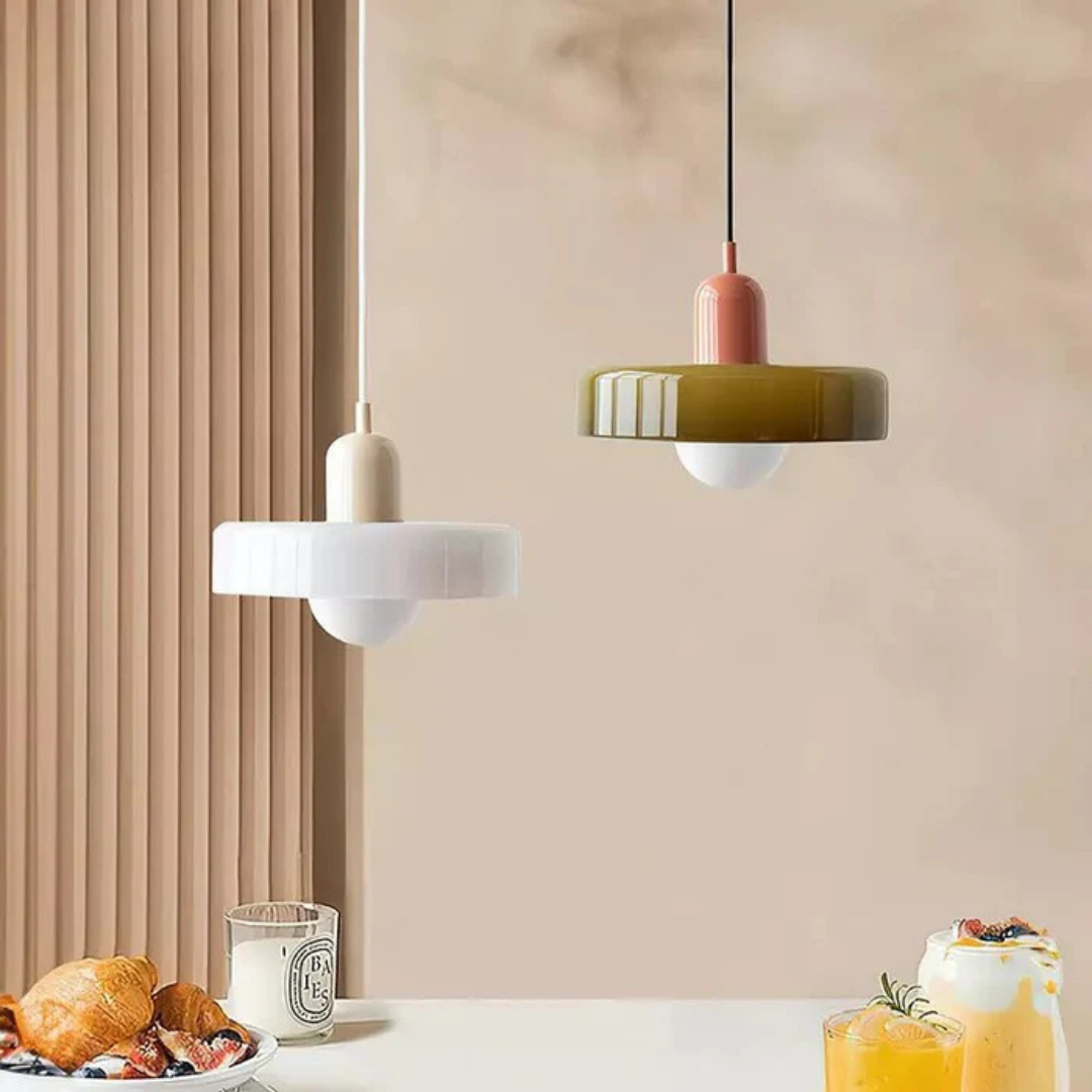 Aube - Lampe Suspendue Design En Verre Coloré