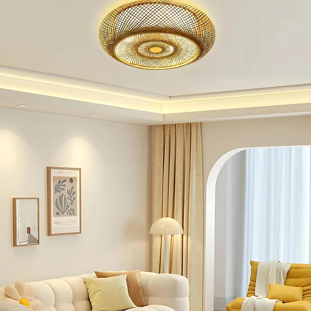 Noctrel - Plafonnier Naturel en Bambou