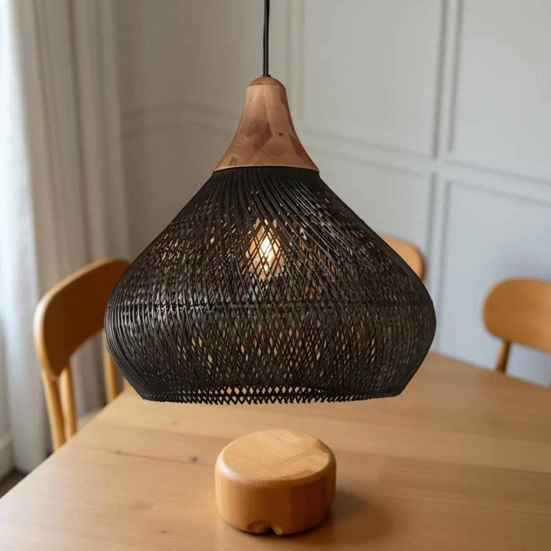 Serena - Lampe Suspendue En Osier Style Boho