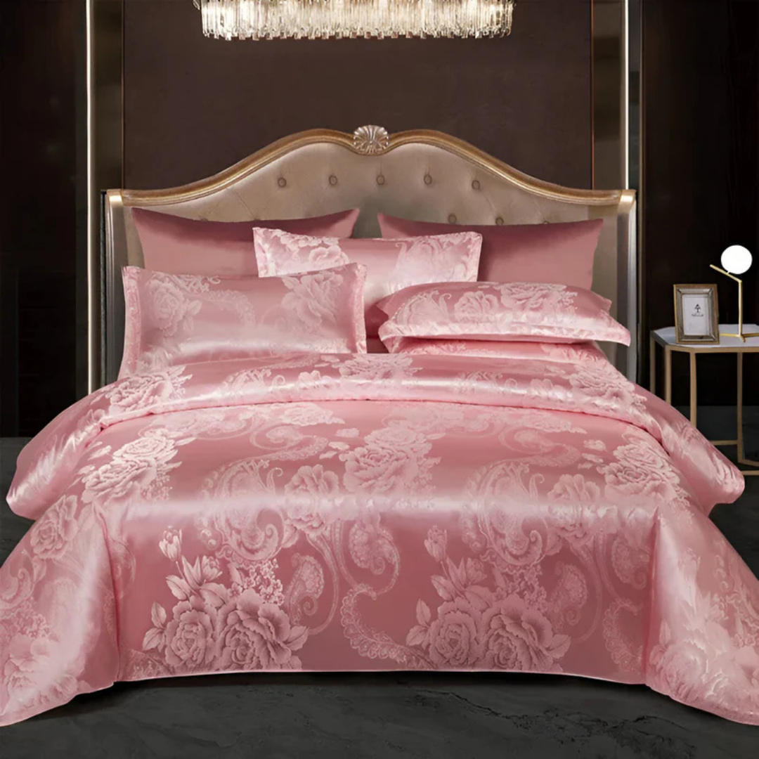 Valenne - Housse de Couette Satinée à Imprimé Floral