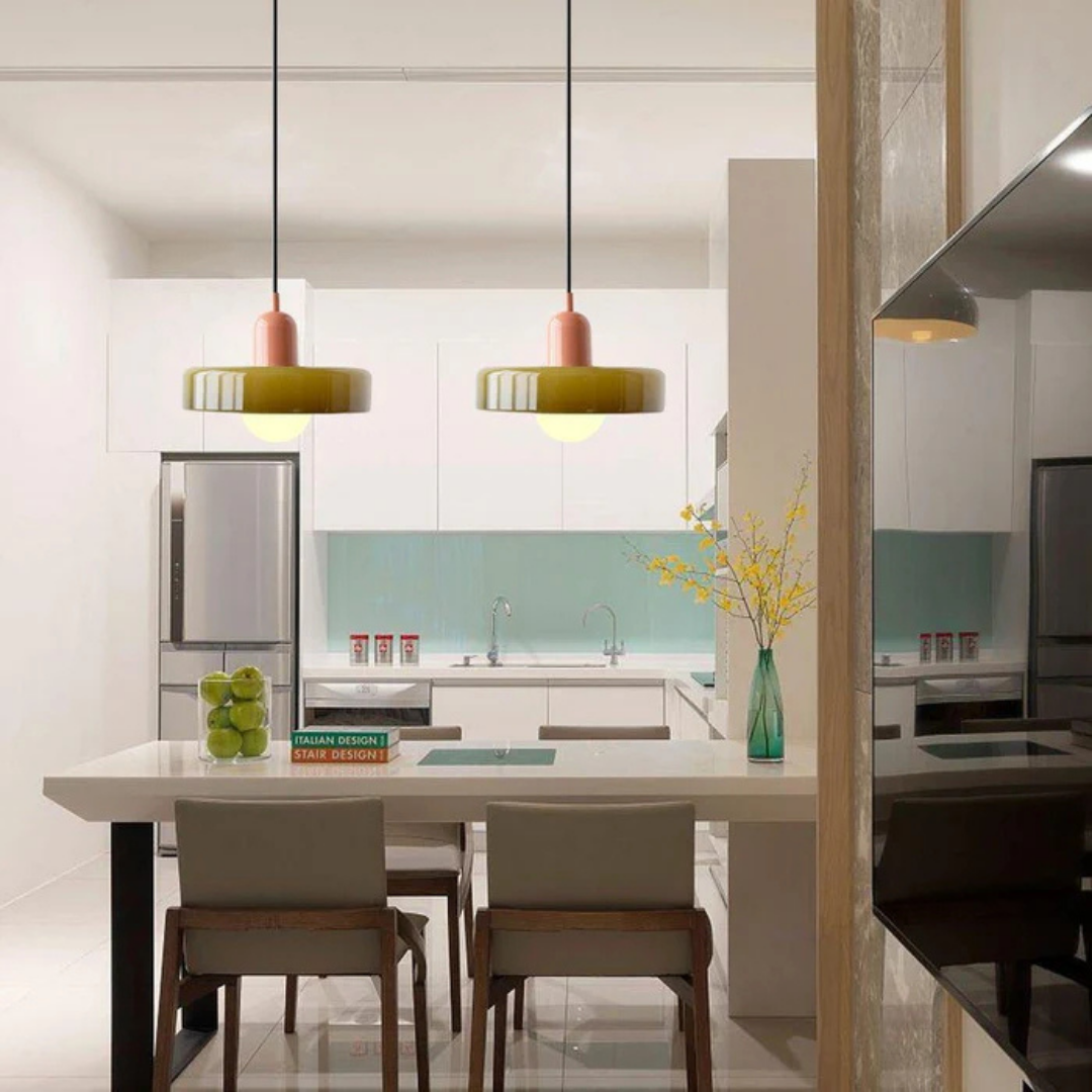 Aube - Lampe Suspendue Design En Verre Coloré