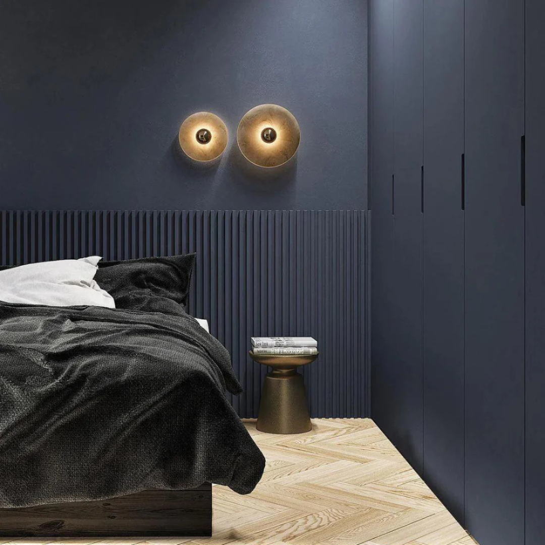Helia - Applique Murale Ronde LED En Albâtre Style Nordique