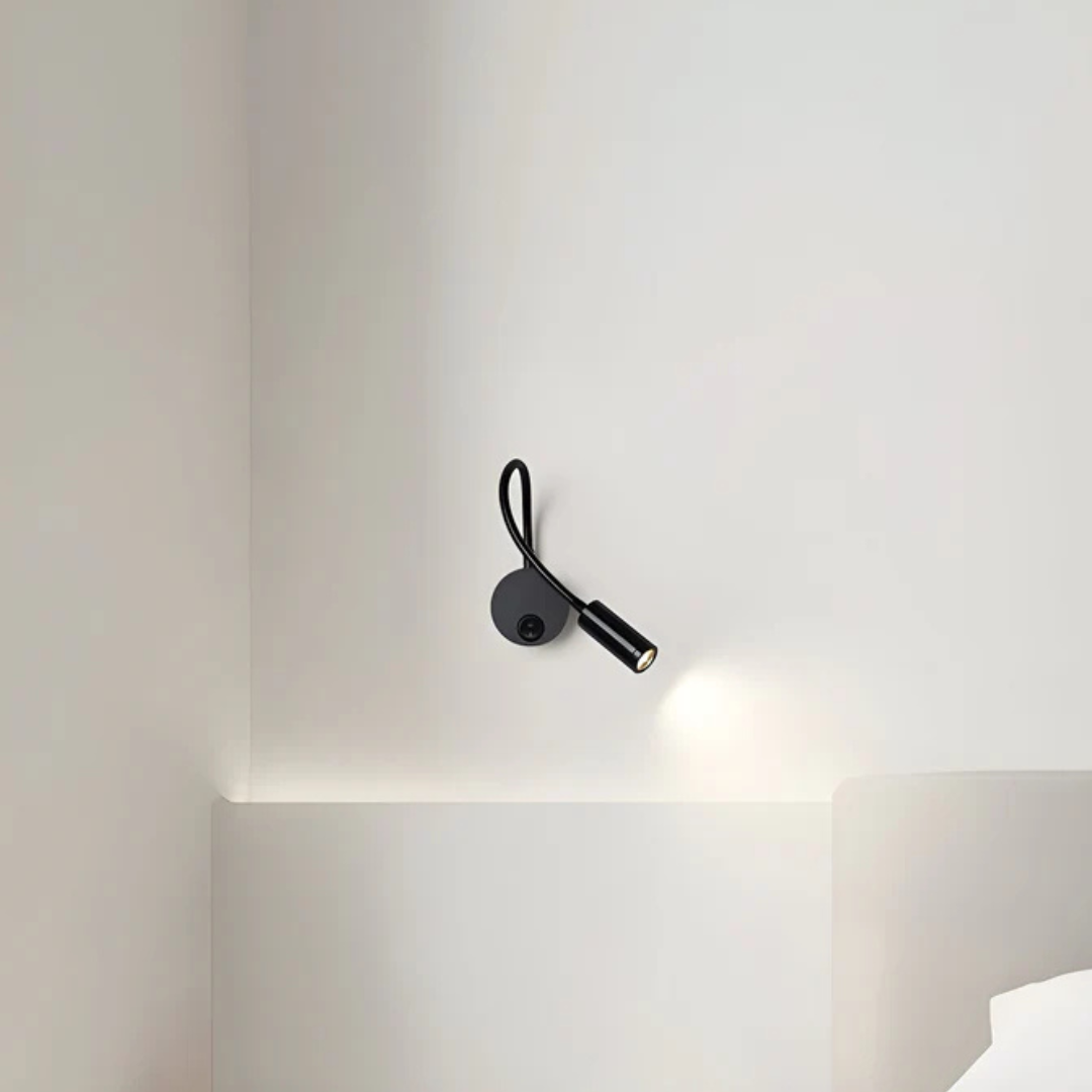Lunis - Applique Murale LED Noire Flexible pour Intérieur