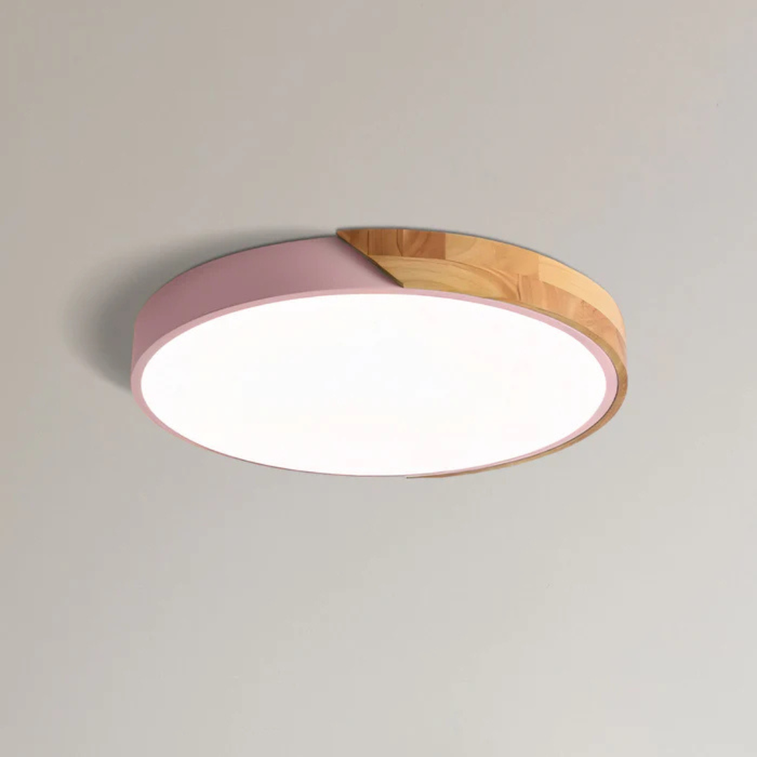 Lunea – Plafonnier LED Scandinave en Bois