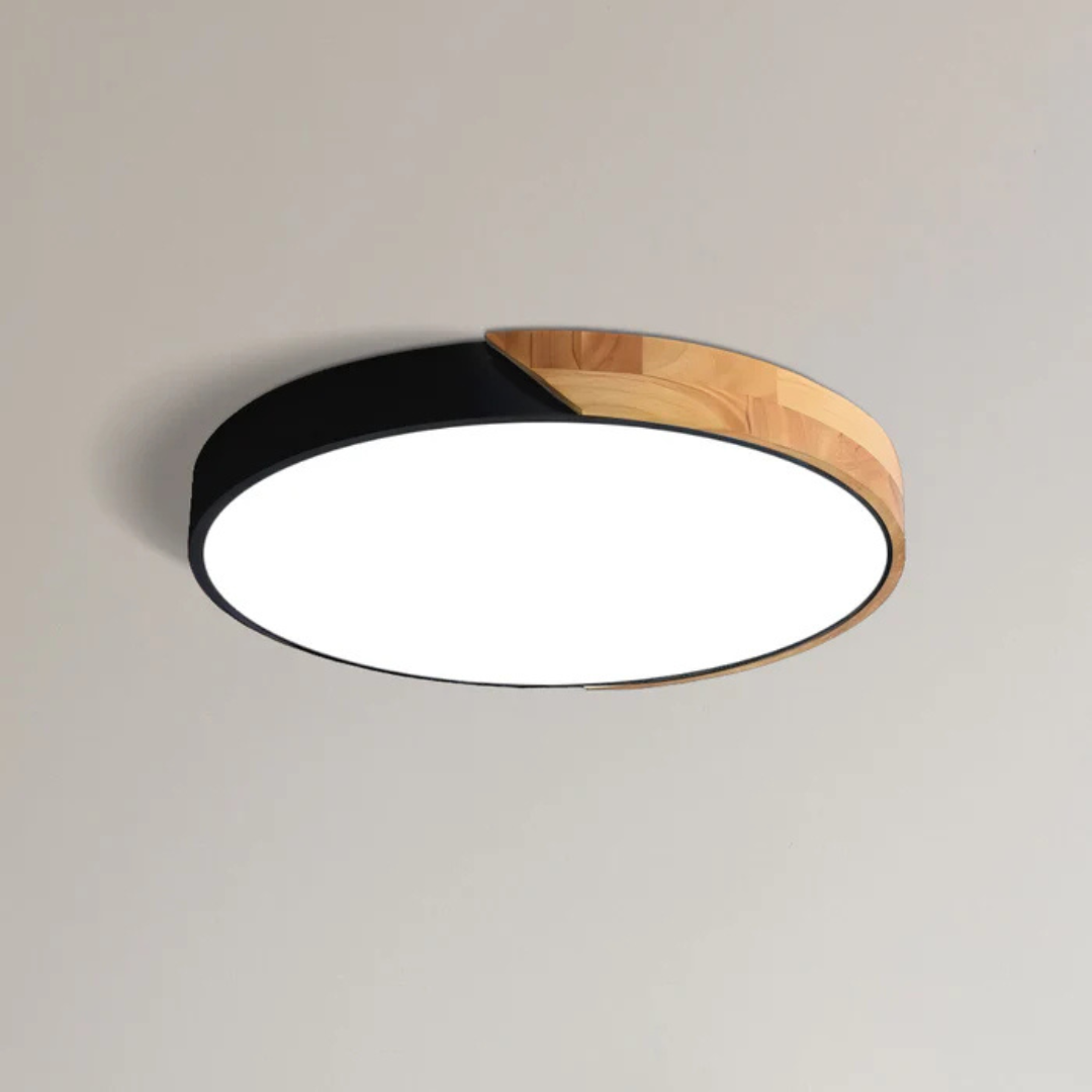 Lunea – Plafonnier LED Scandinave en Bois
