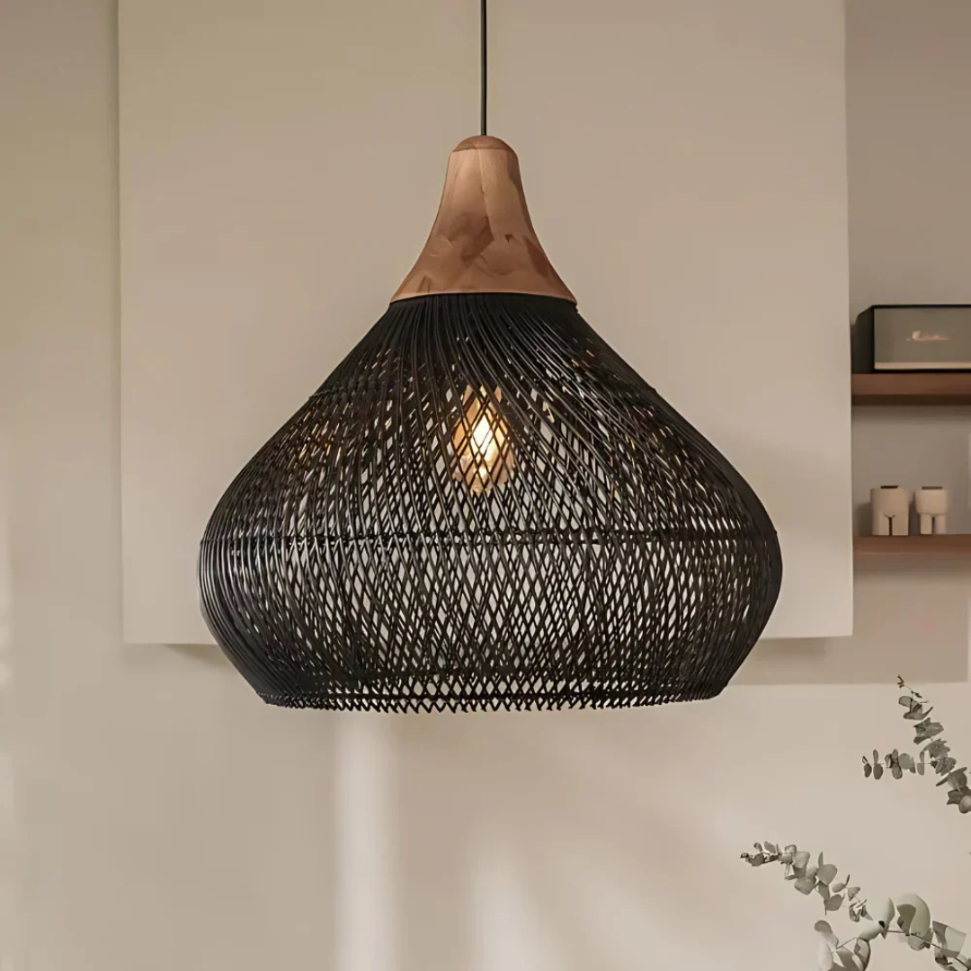 Serena - Lampe Suspendue En Osier Style Boho