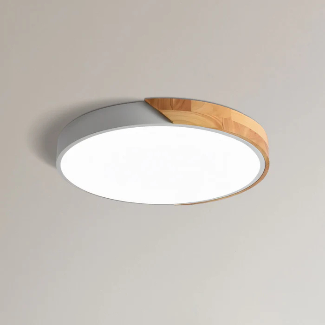 Lunea – Plafonnier LED Scandinave en Bois