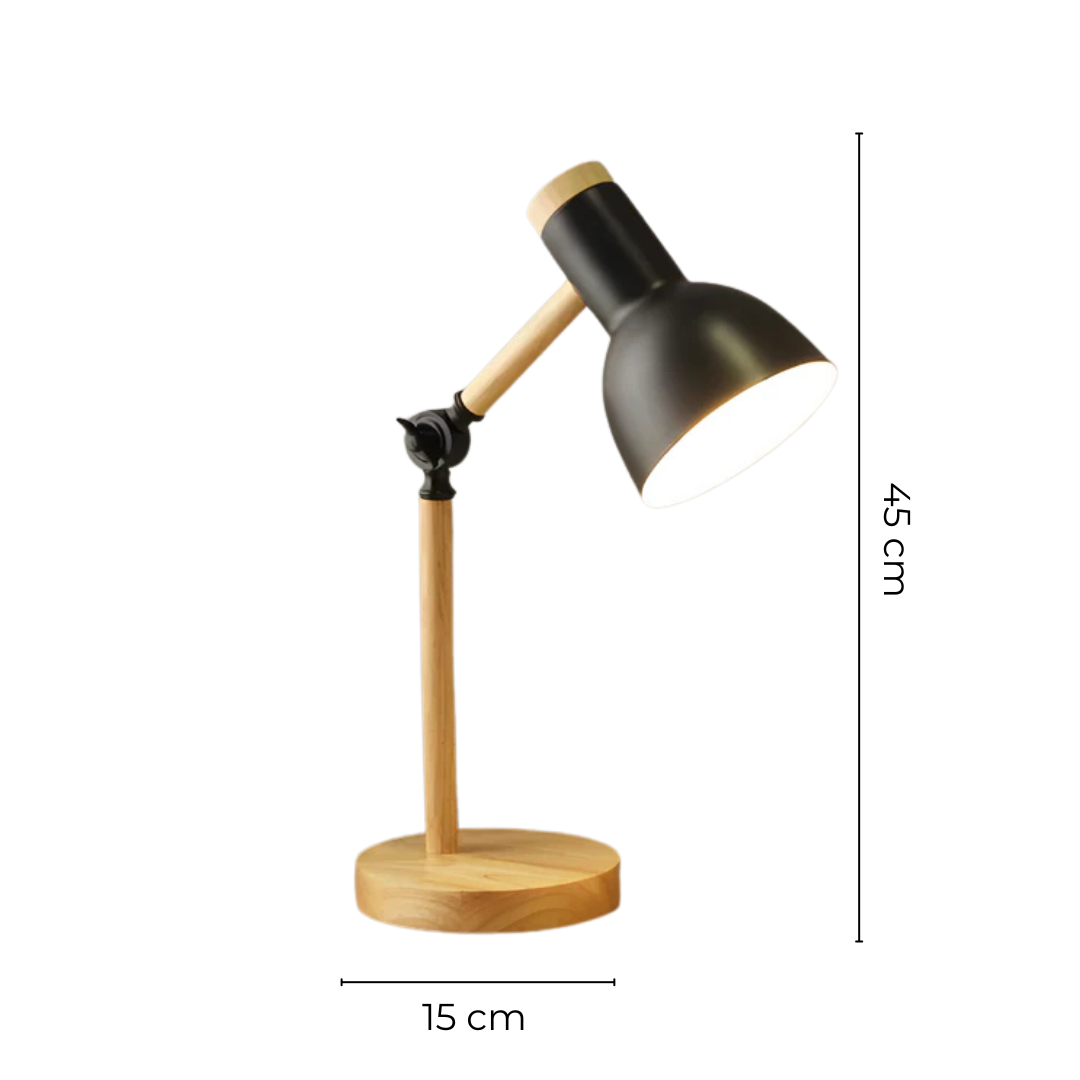 Calora - Lampe de Table LED Macaron Réglable en Bois