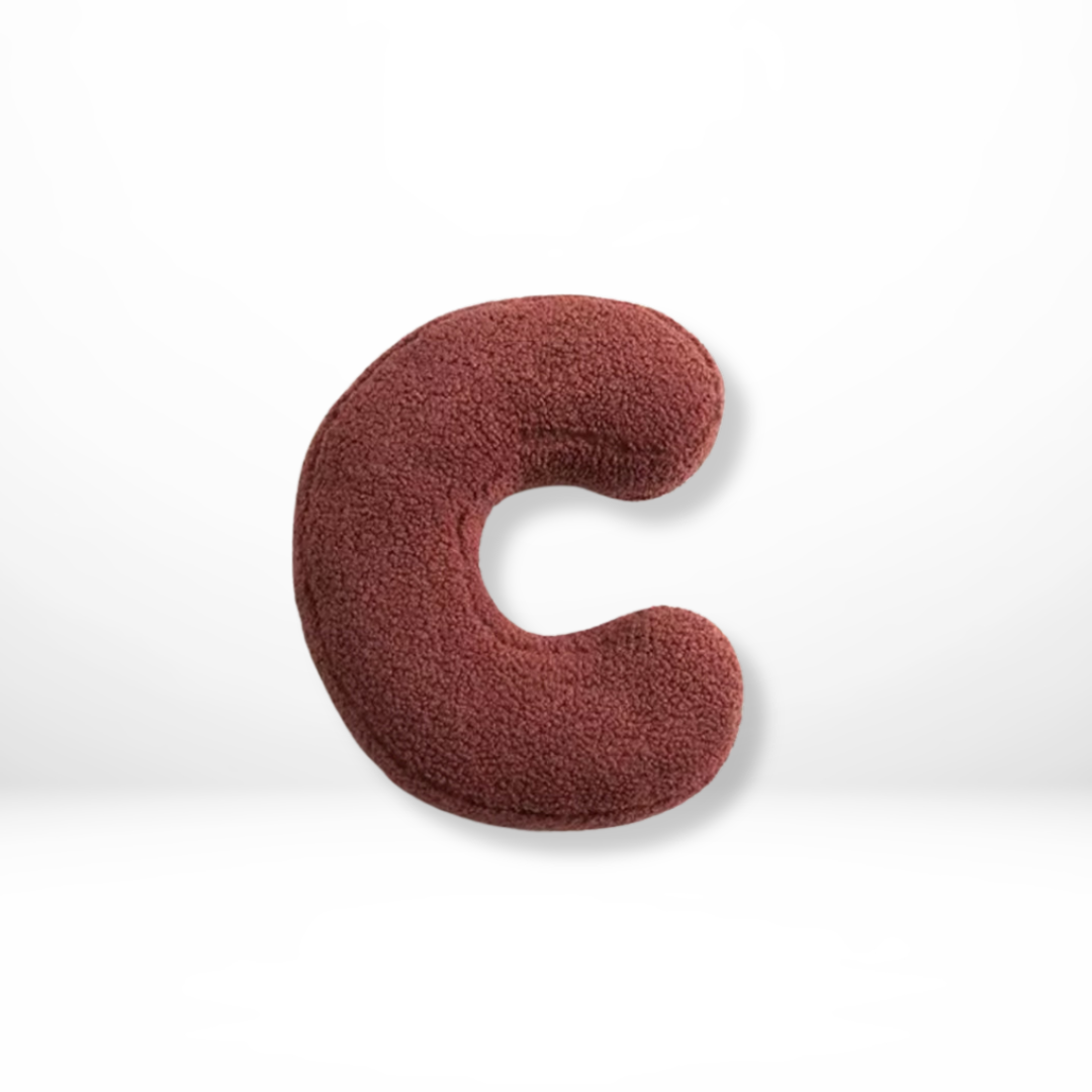 Eona - Coussin Décoratif en Velours Alphabet
