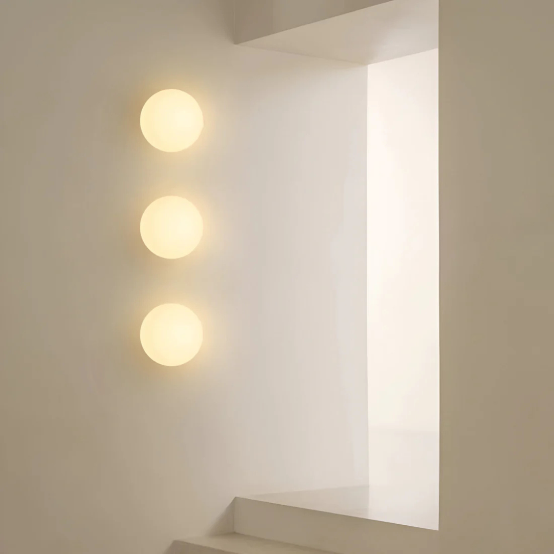 Eos - Applique Murale Minimaliste Ronde En Verre
