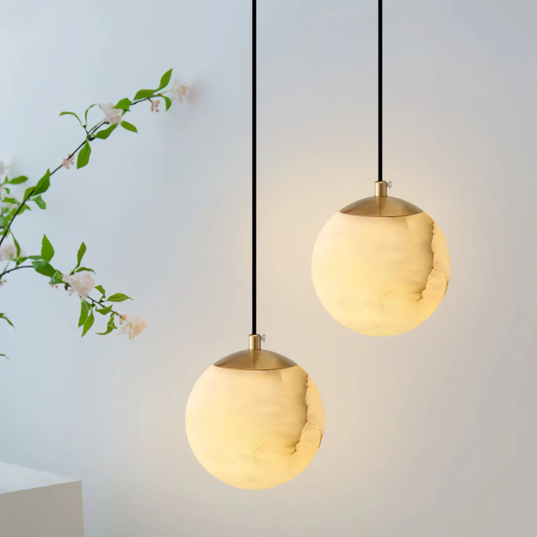 Brisel - Suspension Boule en Albâtre