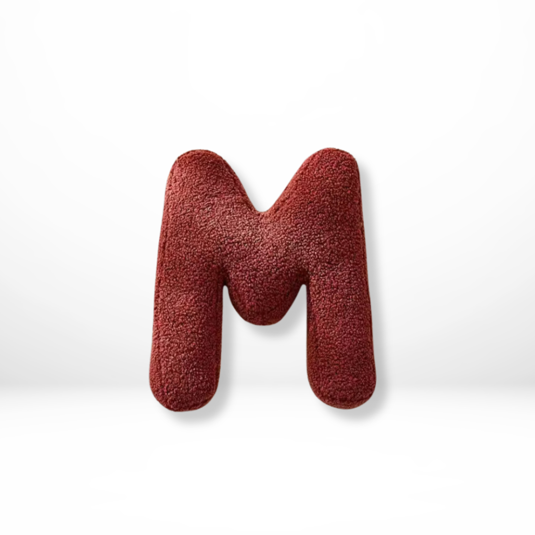 Eona - Coussin Décoratif en Velours Alphabet