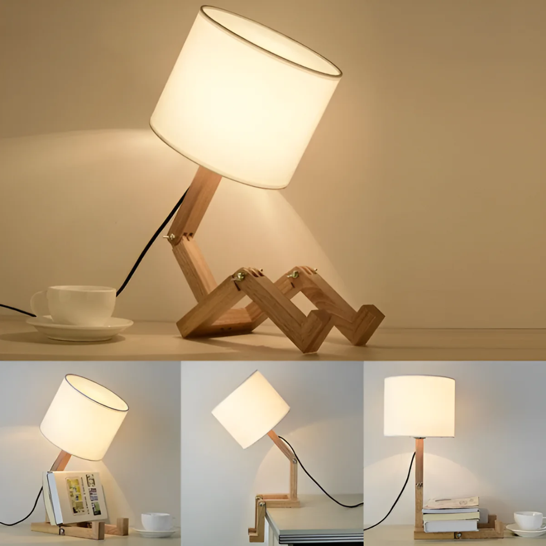 Corlune - Lampe de Table en Bois Flexible