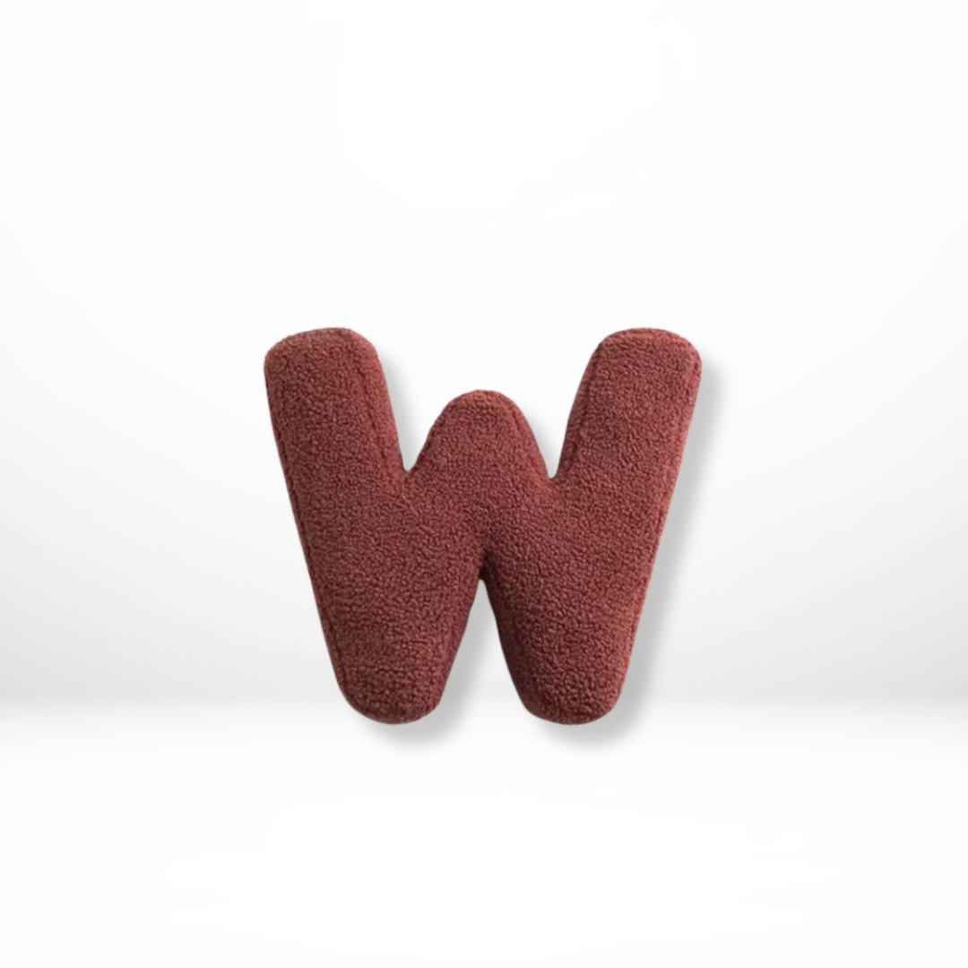 Eona - Coussin Décoratif en Velours Alphabet