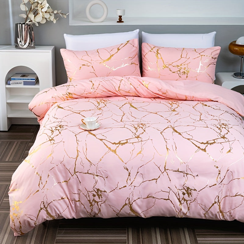 Sirah - Housse de Couette en Marbre de Luxe et Confortable