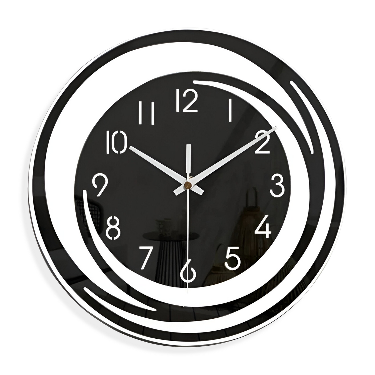 Marcellis - Horloge Murale Noire en Acrylique Design Scandinave