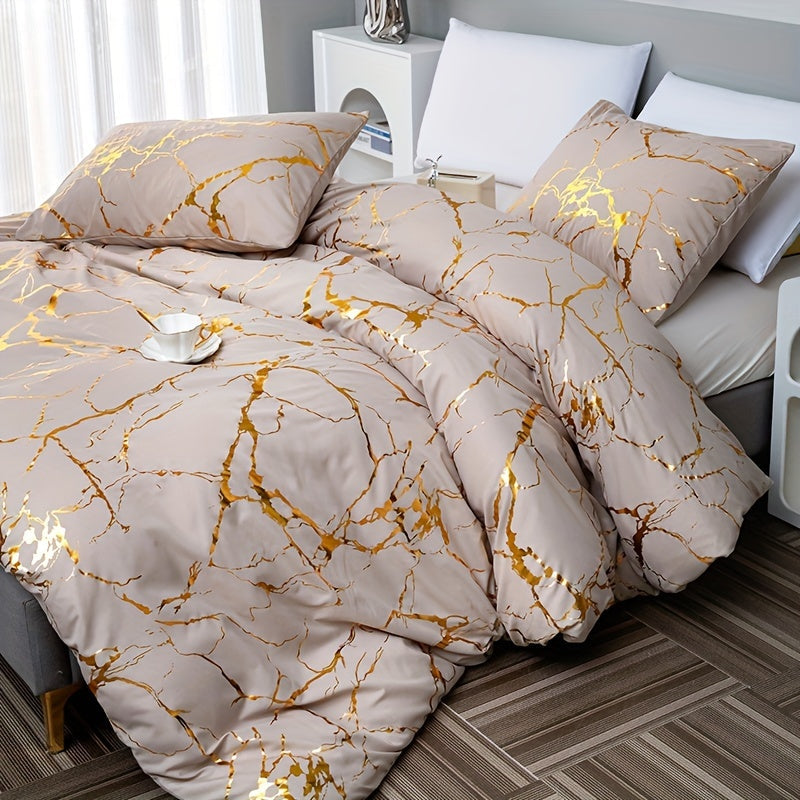 Sirah - Housse de Couette en Marbre de Luxe et Confortable