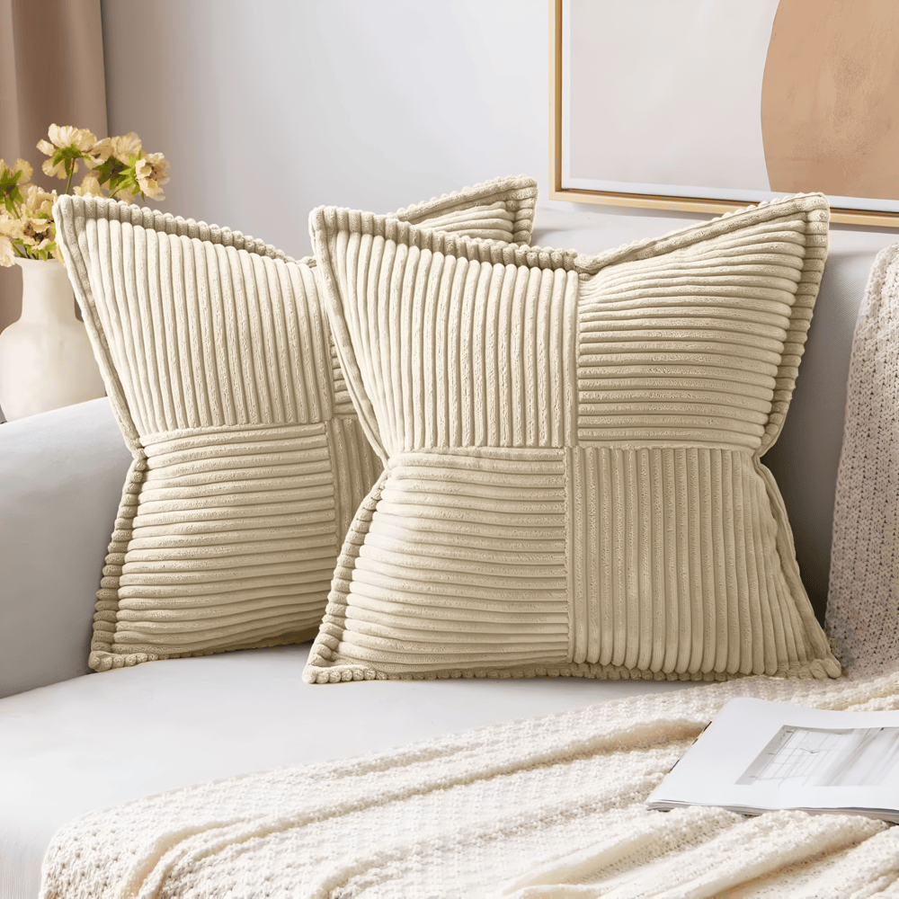 Duvane - Housse de Coussin Unie Anti-Taches