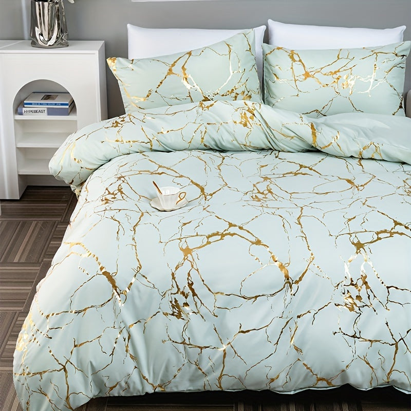 Sirah - Housse de Couette en Marbre de Luxe et Confortable