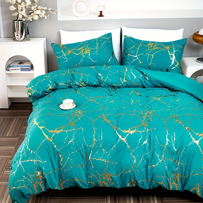 Sirah - Housse de Couette en Marbre de Luxe et Confortable