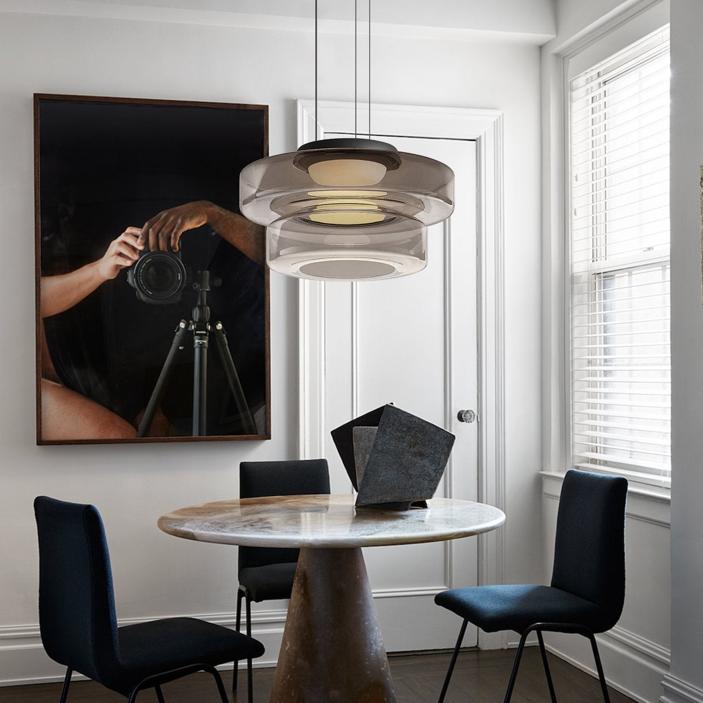 Cindral - Suspension en Verre Style Bauhaus