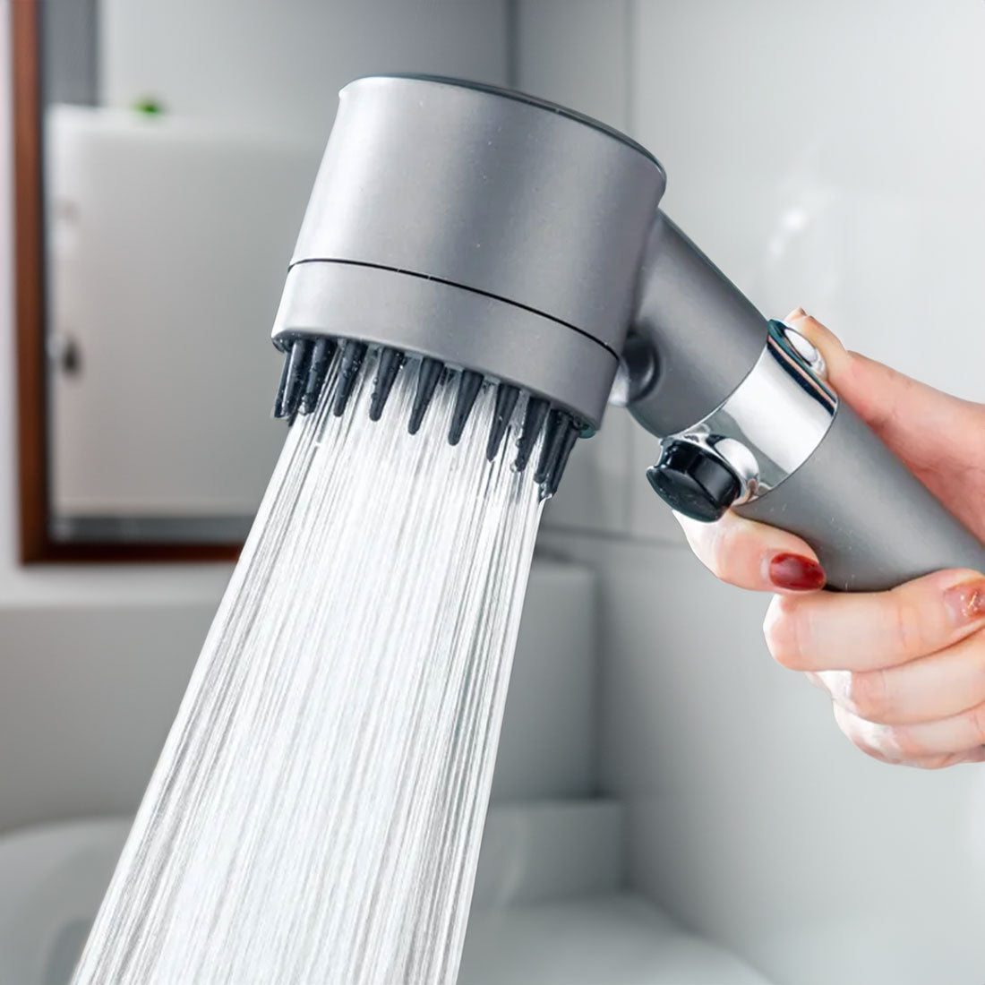 Thauris - Pommeau de Douche Haute Pression Réglable avec 3 Jets et Filtre à Eau