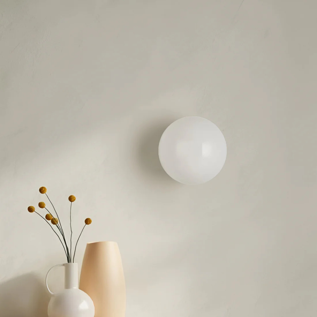 Eos - Applique Murale Minimaliste Ronde En Verre
